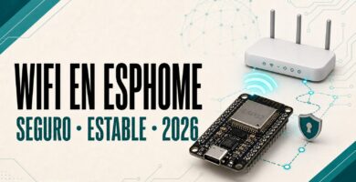 ESP32 conectado a un router mediante WiFi ESPHome seguro con roaming