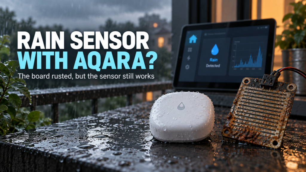 Aqara water leak sensor used as a rain detector with Home Assistant