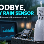 Aqualin Mini-Click rain sensor connected to ESPHome and Home Assistant