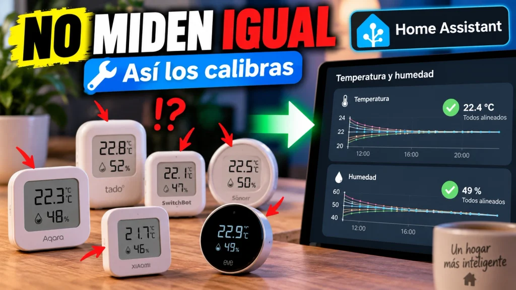 Varios sensores de temperatura y humedad con lecturas diferentes antes de calibrarlos en Home Assistant