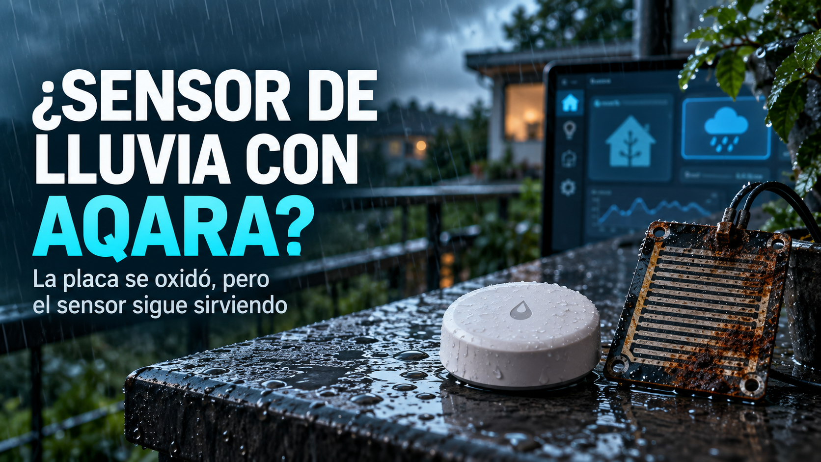DIY rain sensor with Aqara for Home Assistant and outdoor resistive plate