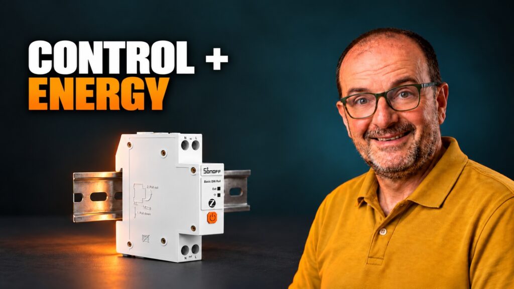 Albert with the SONOFF Basic DIN Rail Zigbee and the headline Control + Energy
