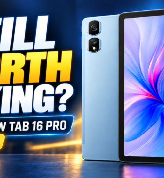 Blue Blackview Tab 16 Pro with the headline Still Worth Buying? and the year 2026