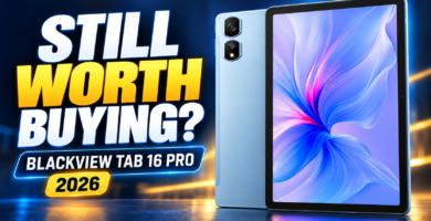Blue Blackview Tab 16 Pro with the headline Still Worth Buying? and the year 2026