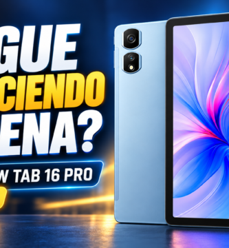 Blackview Tab 16 Pro azul con el titular ¿Sigue mereciendo la pena? y el año 2026