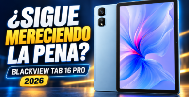 Blackview Tab 16 Pro azul con el titular ¿Sigue mereciendo la pena? y el año 2026