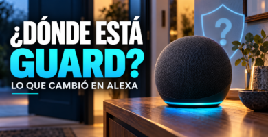 Echo con el titular ¿Dónde está Guard? y el mensaje Lo que cambió en Alexa