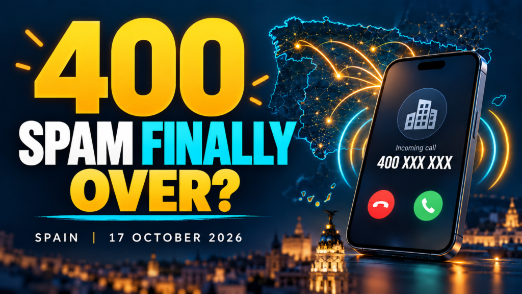 English thumbnail: 400, Spam finally over? Spain, 17 October 2026